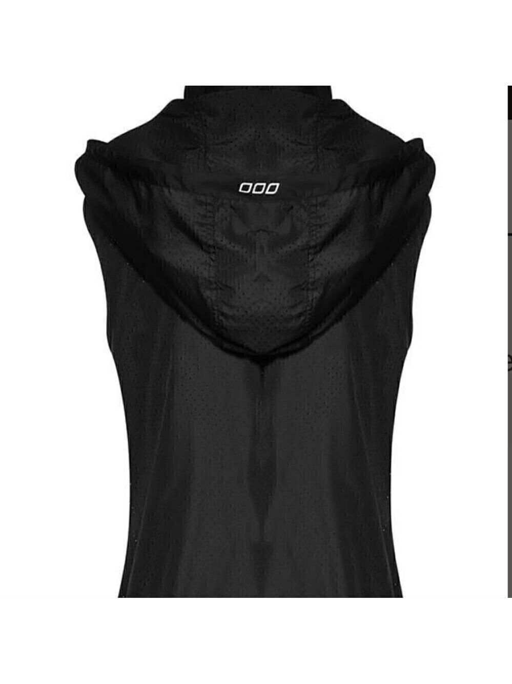 Lorna Jane Active Zip Up Hooded Sleeveless Windbreaker Jacket Black - Picture 3 of 10